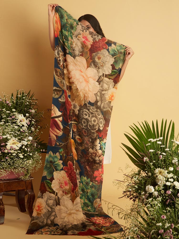 Flowers of Eden Pashmina Print Stole
